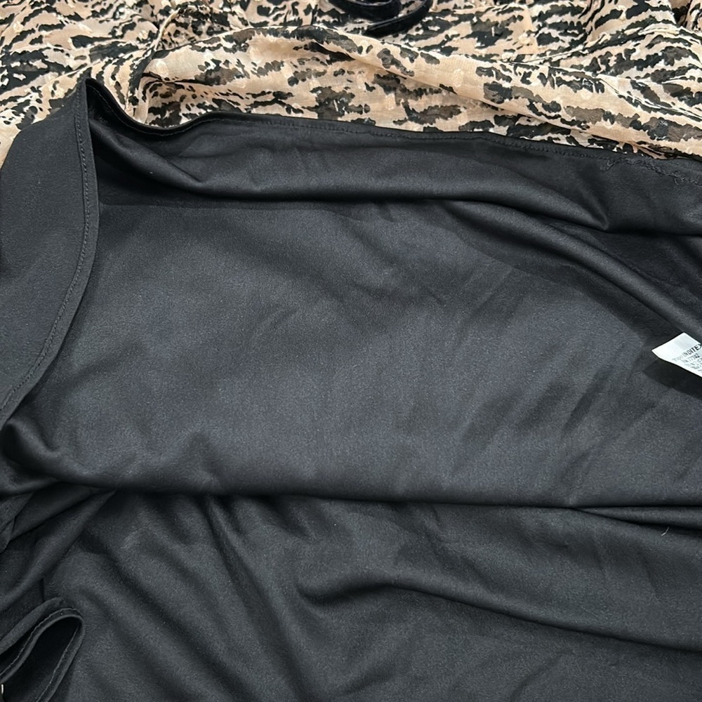 ZARA Textured Animal Print Ruched Puff Sleeve Mini Dress XS NWT - Picture 7 of 15